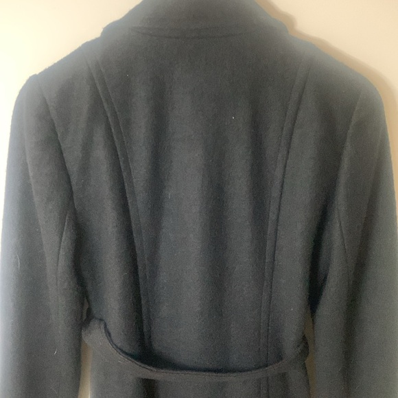 ANTHROPOLOGIE PLENTY BY TRACY REESE black wool blend TAN embroidered tie waist M - Picture 7 of 10